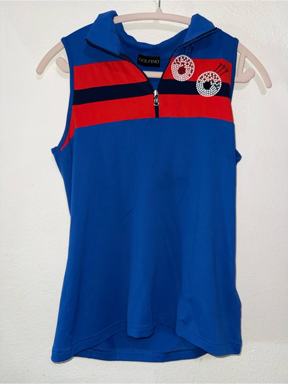 Golfino Unisex Retro Sport Sleeveless Troyer Top